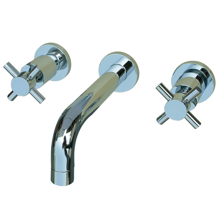 Kingston Sona KS8121DX - Concord Double-Handle 3-Hole Wall Mount Bathroom Faucet, Polished Chrome