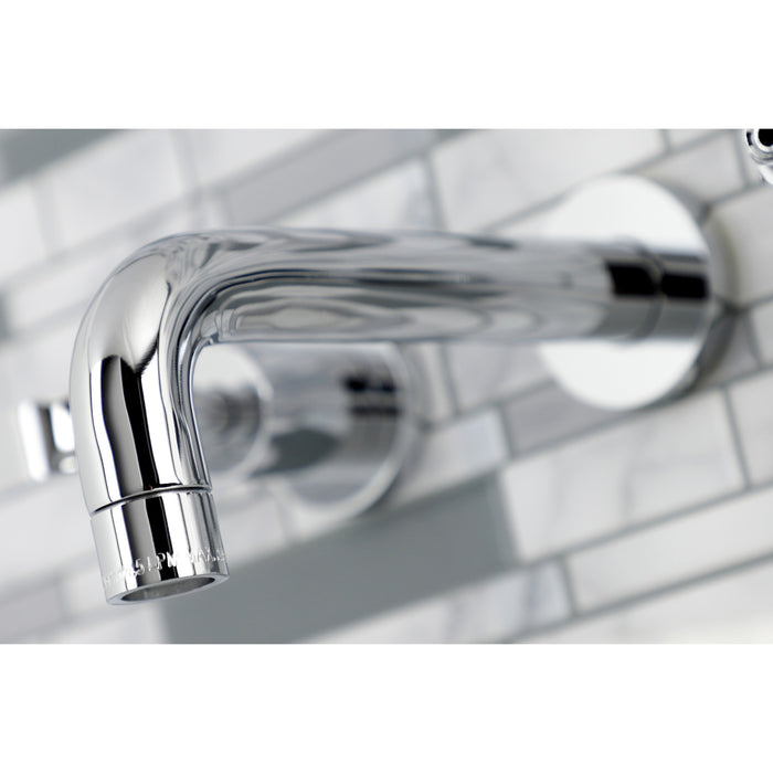 Whitaker KS8121KL Double-Handle 3-Hole Wall Mount Bathroom Faucet, Polished Chrome