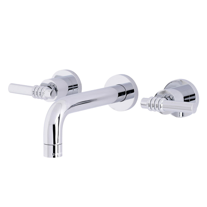 Kingston Sona KS8121ML - Milano Double-Handle 3-Hole Wall Mount Bathroom Faucet, Polished Chrome