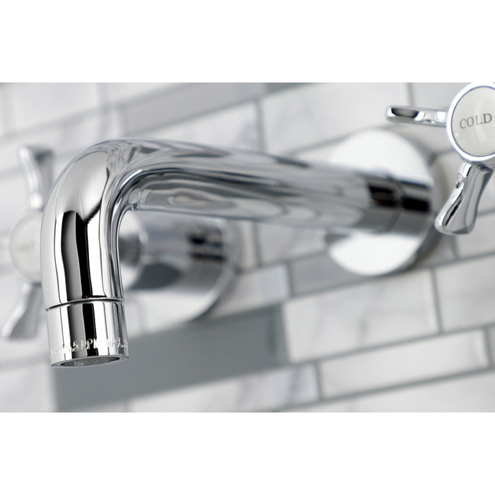 Kingston Sona KS8121NX - Hamilton Double-Handle 3-Hole Wall Mount Bathroom Faucet, Polished Chrome