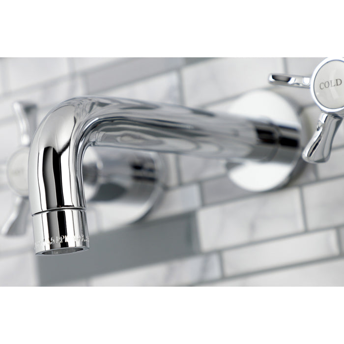 Hamilton KS8121NX Two-Handle 3-Hole Wall Mount Bathroom Faucet, Polished Chrome