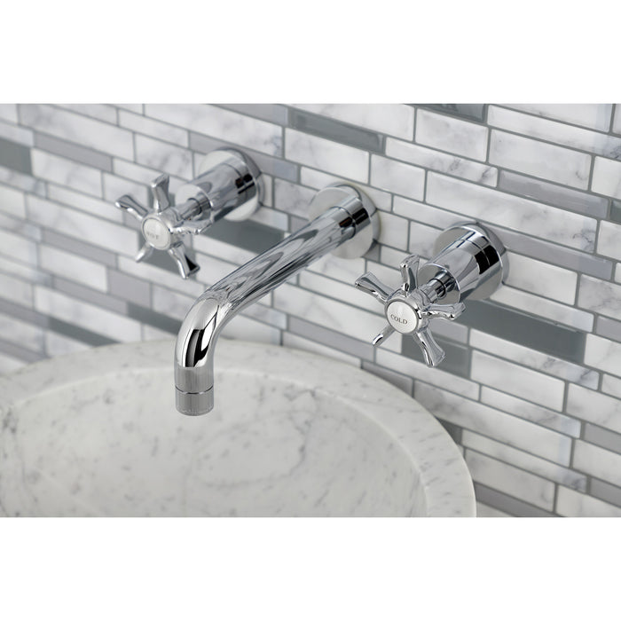 Kingston Sona KS8121NX - Hamilton Double-Handle 3-Hole Wall Mount Bathroom Faucet, Polished Chrome