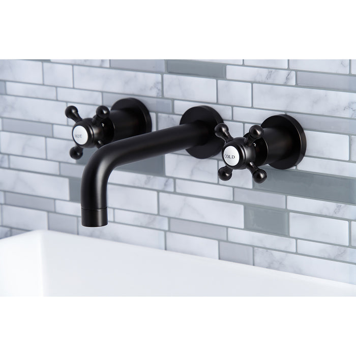 Kingston Sona KS8125BX - Metropolitan Double-Handle 3-Hole Wall Mount Bathroom Faucet, Oil Rubbed Bronze