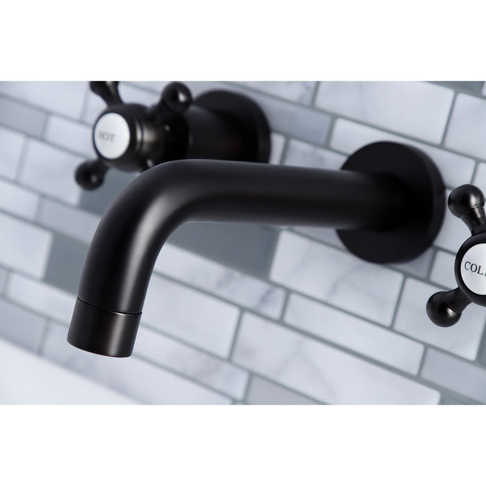 Kingston Sona KS8125BX - Metropolitan Double-Handle 3-Hole Wall Mount Bathroom Faucet, Oil Rubbed Bronze