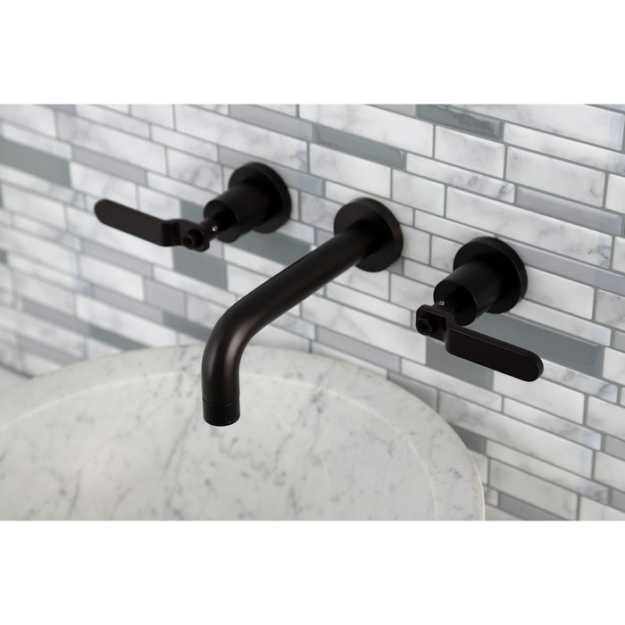 Kingston Sona KS8125KL - Whitaker Double-Handle 3-Hole Wall Mount Bathroom Faucet, Oil Rubbed Bronze