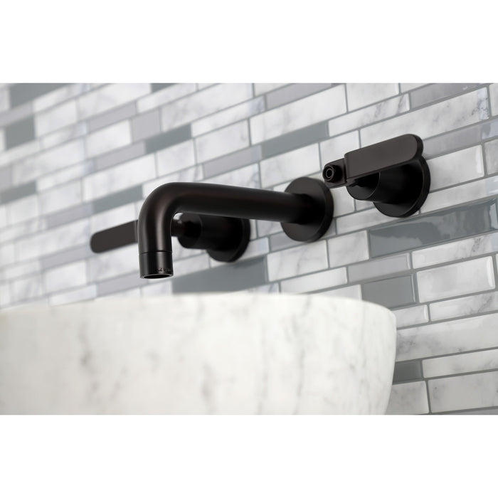 Kingston Sona KS8125KL - Whitaker Double-Handle 3-Hole Wall Mount Bathroom Faucet, Oil Rubbed Bronze