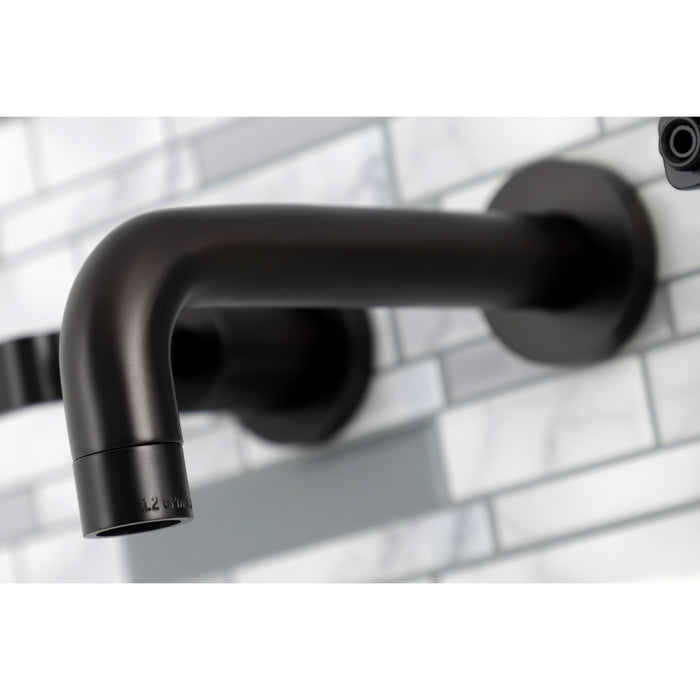 Kingston Sona KS8125KL - Whitaker Double-Handle 3-Hole Wall Mount Bathroom Faucet, Oil Rubbed Bronze