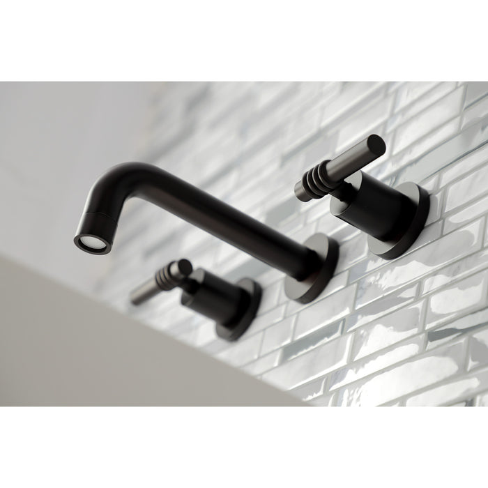Kingston Sona KS8125ML - Milano Double-Handle 3-Hole Wall Mount Bathroom Faucet, Oil Rubbed Bronze