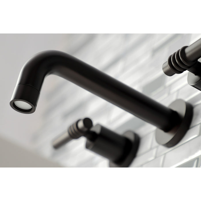Kingston Sona KS8125ML - Milano Double-Handle 3-Hole Wall Mount Bathroom Faucet, Oil Rubbed Bronze
