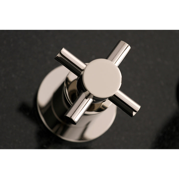 Kingston Sona KS8126DX - Concord Double-Handle 3-Hole Wall Mount Bathroom Faucet, Polished Nickel