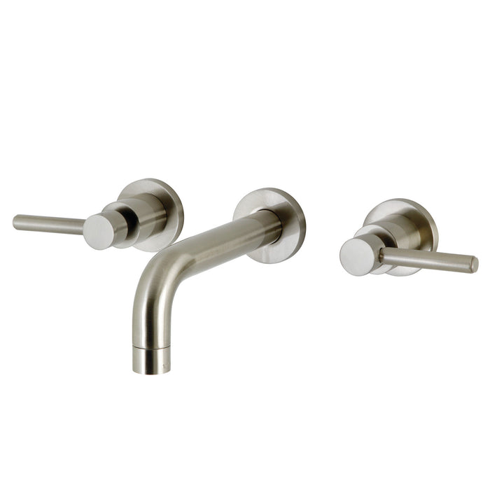 Kingston KS8128DLT Double-Handle 3-Hole Wall Mount Bathroom Faucet Trim Only, Brushed Nickel