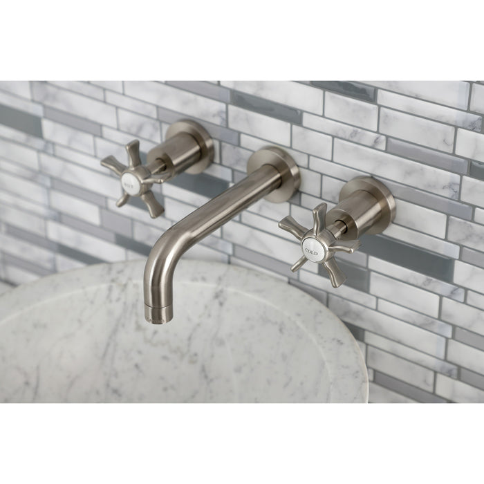 Hamilton KS8128NX Two-Handle 3-Hole Wall Mount Bathroom Faucet, Brushed Nickel