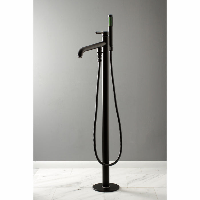 Kingston Sona KS8130DL - Concord Single-Handle 1-Hole Freestanding Tub Faucet with Hand Shower, Matte Black