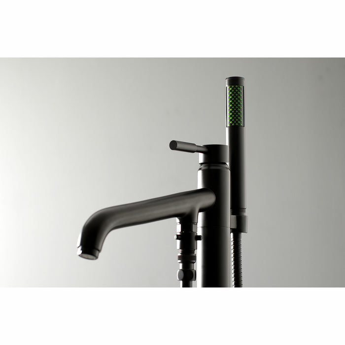 Kingston Sona KS8130DL - Concord Single-Handle 1-Hole Freestanding Tub Faucet with Hand Shower, Matte Black