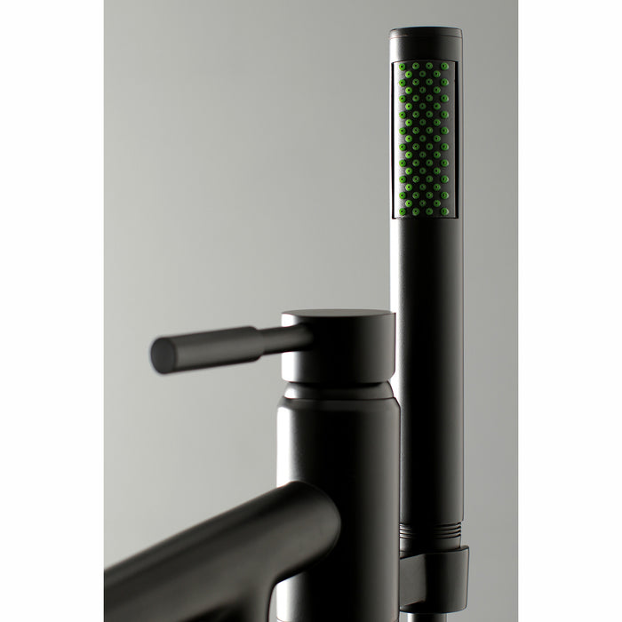 Kingston Sona KS8130DL - Concord Single-Handle 1-Hole Freestanding Tub Faucet with Hand Shower, Matte Black