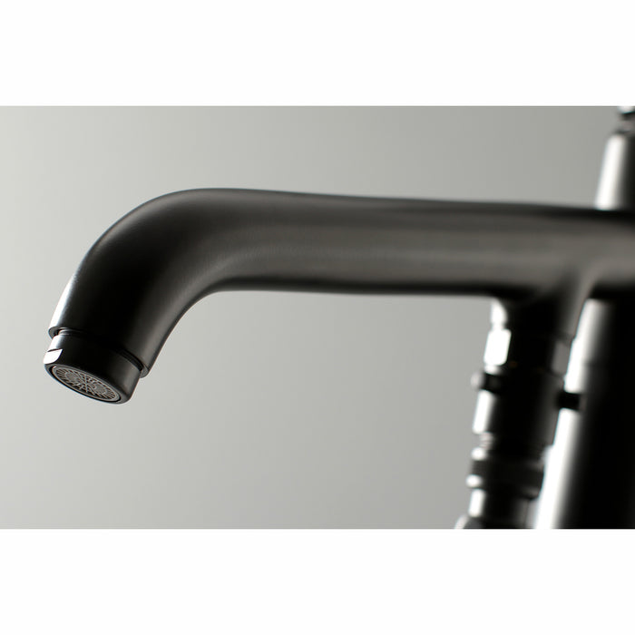 Kingston Sona KS8130DL - Concord Single-Handle 1-Hole Freestanding Tub Faucet with Hand Shower, Matte Black