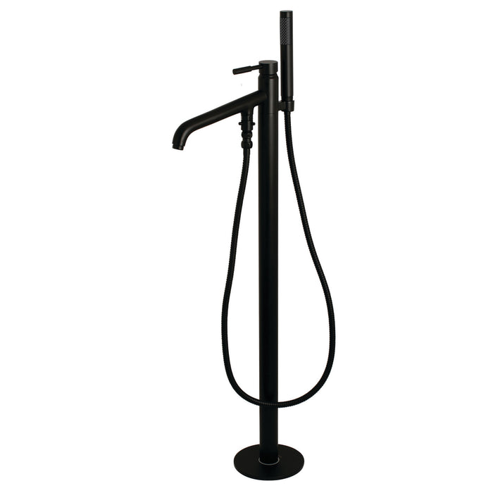 Kingston Sona KS8130DL - Concord Single-Handle 1-Hole Freestanding Tub Faucet with Hand Shower, Matte Black