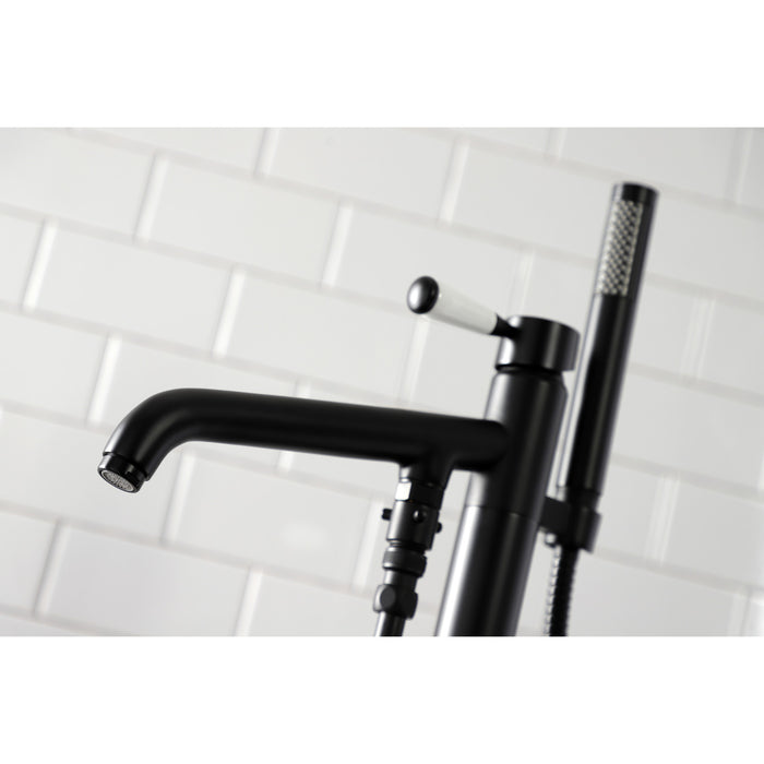 Kingston Tulare KS8130DPL - Paris Single-Handle 1-Hole Freestanding Tub Faucet, Matte Black