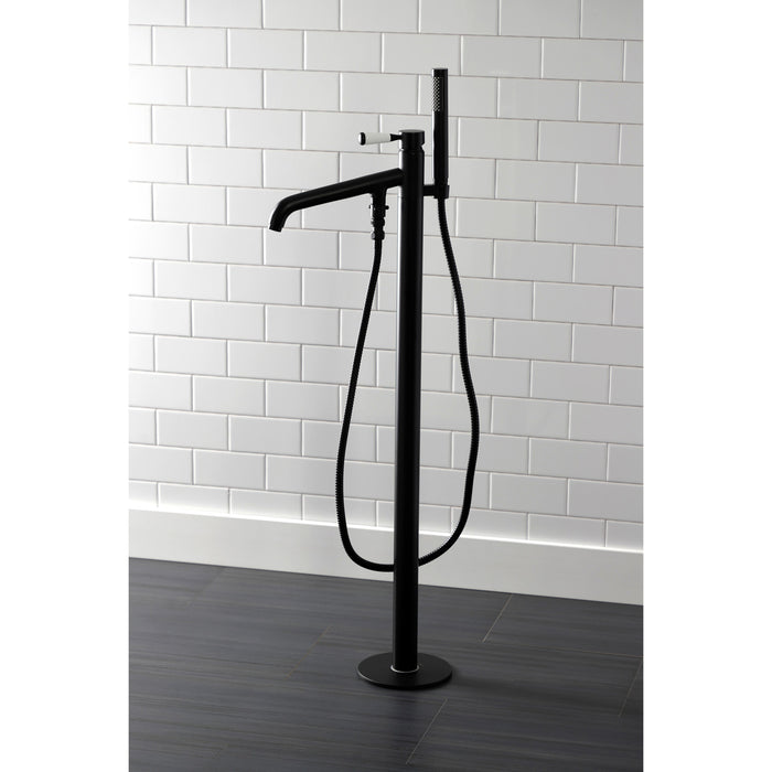 Kingston Tulare KS8130DPL - Paris Single-Handle 1-Hole Freestanding Tub Faucet, Matte Black