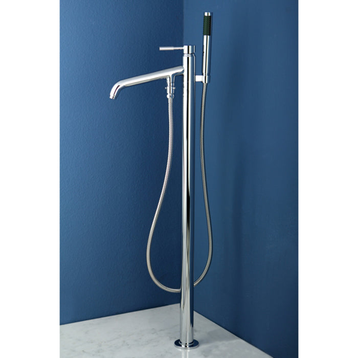 Kingston Sona KS8131DL - Concord Single-Handle 1-Hole Freestanding Tub Faucet with Hand Shower, Polished Chrome