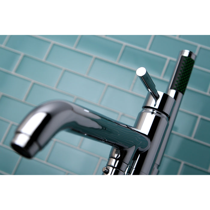 Kingston Sona KS8131DL - Concord Single-Handle 1-Hole Freestanding Tub Faucet with Hand Shower, Polished Chrome