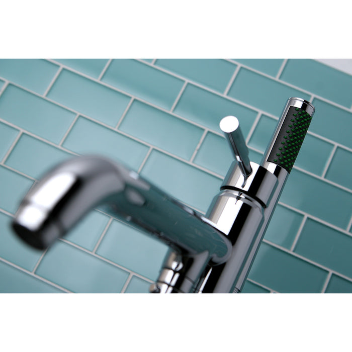 Kingston Sona KS8131DL - Concord Single-Handle 1-Hole Freestanding Tub Faucet with Hand Shower, Polished Chrome