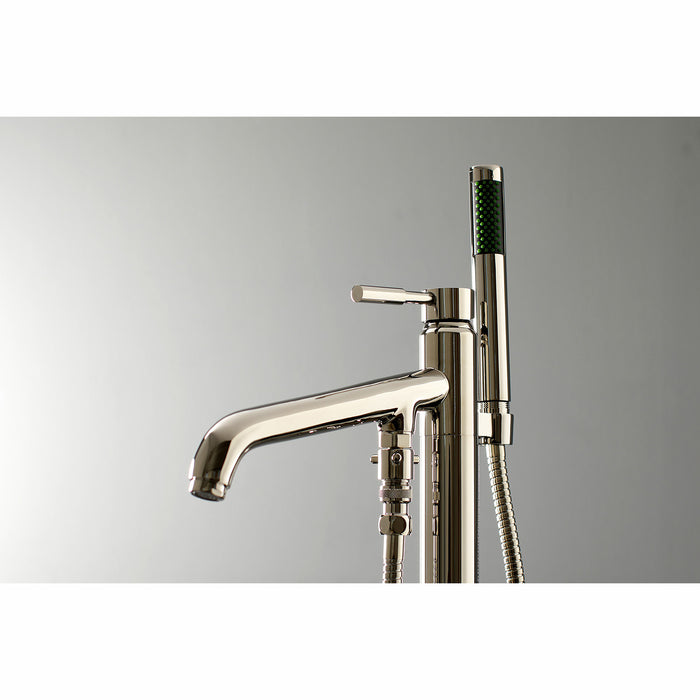 Kingston Sona KS8136DL - Concord Single-Handle 1-Hole Freestanding Tub Faucet with Hand Shower, Polished Nickel