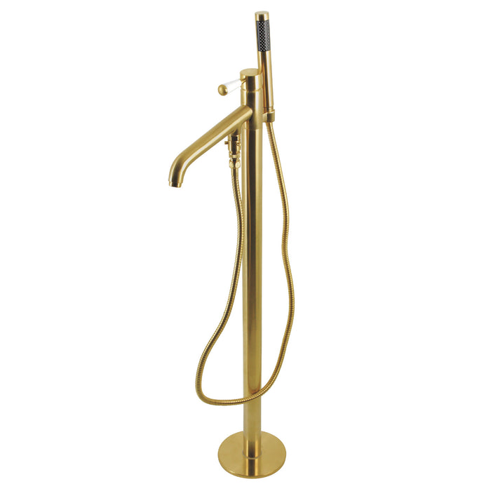 Kingston Tulare KS8137DPL - Paris Single-Handle 1-Hole Freestanding Tub Faucet, Brushed Brass