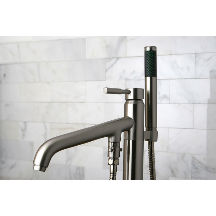 Kingston Sona KS8138DL - Concord Single-Handle 1-Hole Freestanding Tub Faucet with Hand Shower, Brushed Nickel