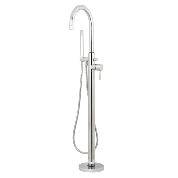 Kingston Sona KS8151DL - Concord Single-Handle 1-Hole Freestanding Tub Faucet with Hand Shower, Polished Chrome