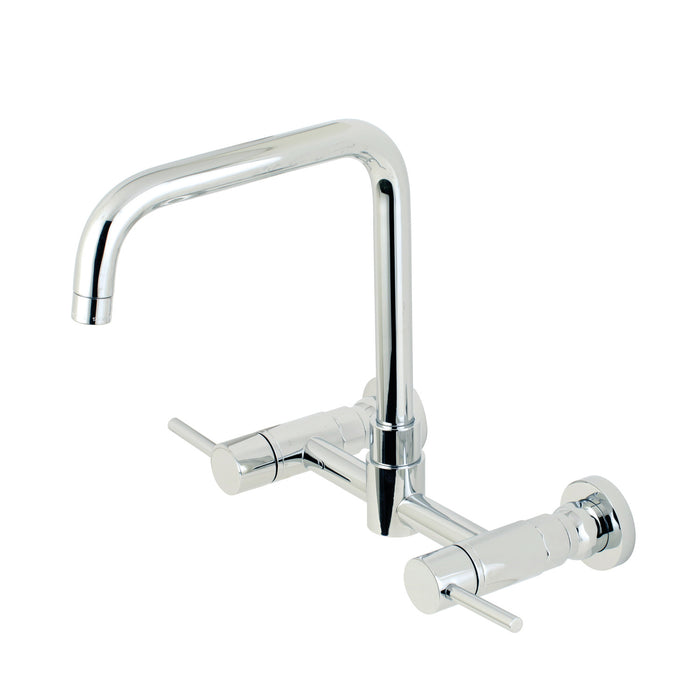 Kingston Sona KS8161DL - Concord Two-Handle 2-Hole Wall Mount Bridge Kitchen Faucet, Polished Chrome