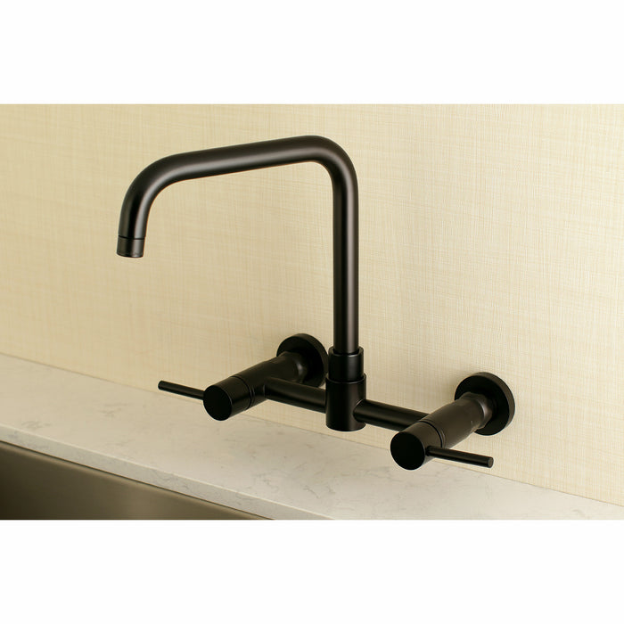 Kingston Sona KS8165DL - Concord Two-Handle 2-Hole Wall Mount Bridge Kitchen Faucet, Oil Rubbed Bronze