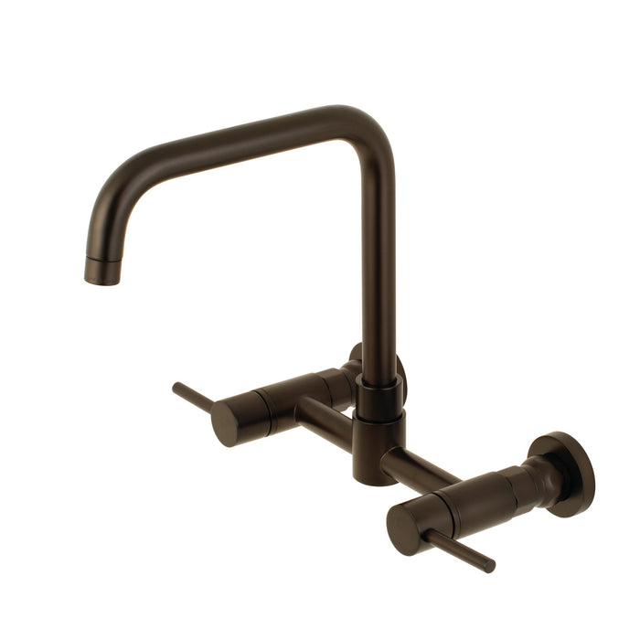 Kingston Sona KS8165DL - Concord Two-Handle 2-Hole Wall Mount Bridge Kitchen Faucet, Oil Rubbed Bronze