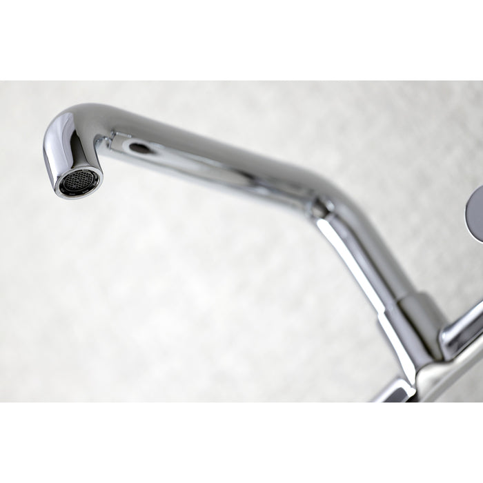 Kingston Sona KS823C - Concord Two-Handle 2-Hole Wall Mount Bridge Kitchen Faucet, Polished Chrome