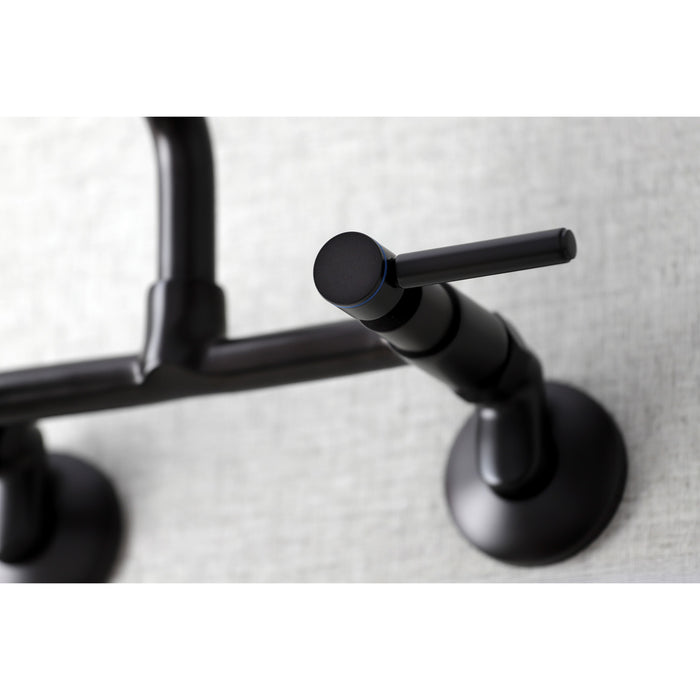 Kingston Sona KS823ORB - Concord Two-Handle 2-Hole Wall Mount Bridge Kitchen Faucet, Oil Rubbed Bronze