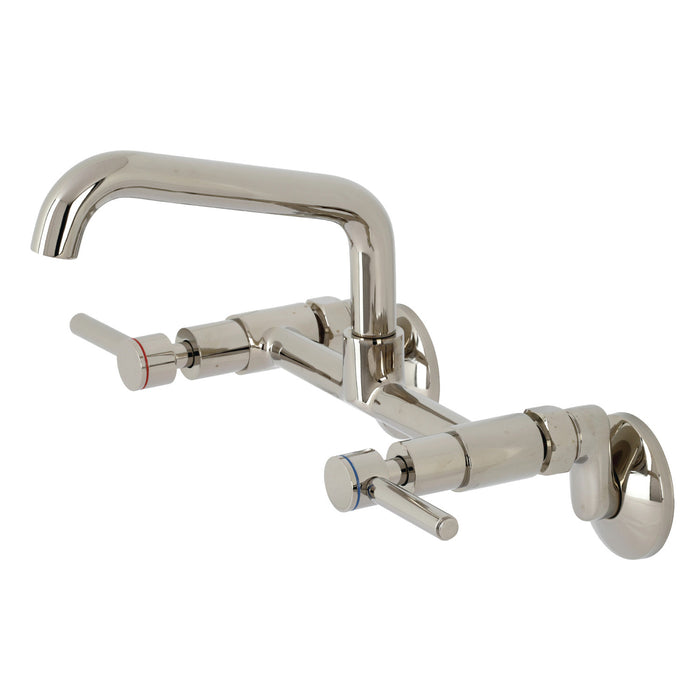 Kingston Sona KS823PN - Concord Two-Handle 2-Hole Wall Mount Bridge Kitchen Faucet, Polished Nickel