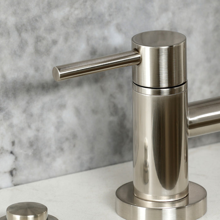 Kingston Sona KS8258DLBS - Concord Two-Handle 4-Hole Deck Mount Bridge Kitchen Faucet with Brass Sprayer, Brushed Nickel