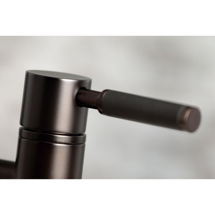 Kingston Sona KS8275DKLBS - Kaiser Two-Handle 4-Hole Deck Mount Bridge Kitchen Faucet with Brass Sprayer, Oil Rubbed Bronze
