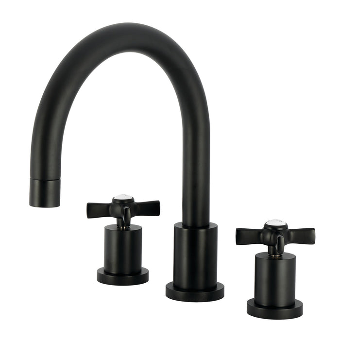 Kingston Tulare KS8320ZX - Millennium Two-Handle 3-Hole Deck Mount Roman Tub Faucet, Matte Black