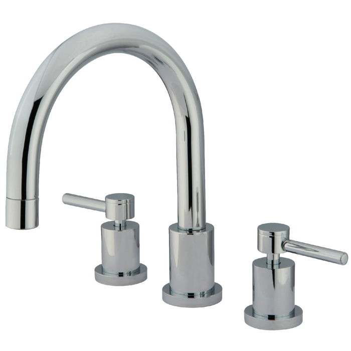 Kingston Sona KS8321DL - Concord Two-Handle 3-Hole Deck Mount Roman Tub Faucet, Polished Chrome