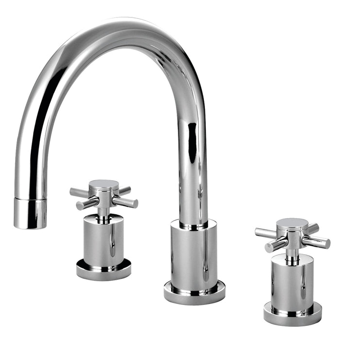 Kingston Sona KS8321DX - Concord Two-Handle 3-Hole Deck Mount Roman Tub Faucet, Polished Chrome
