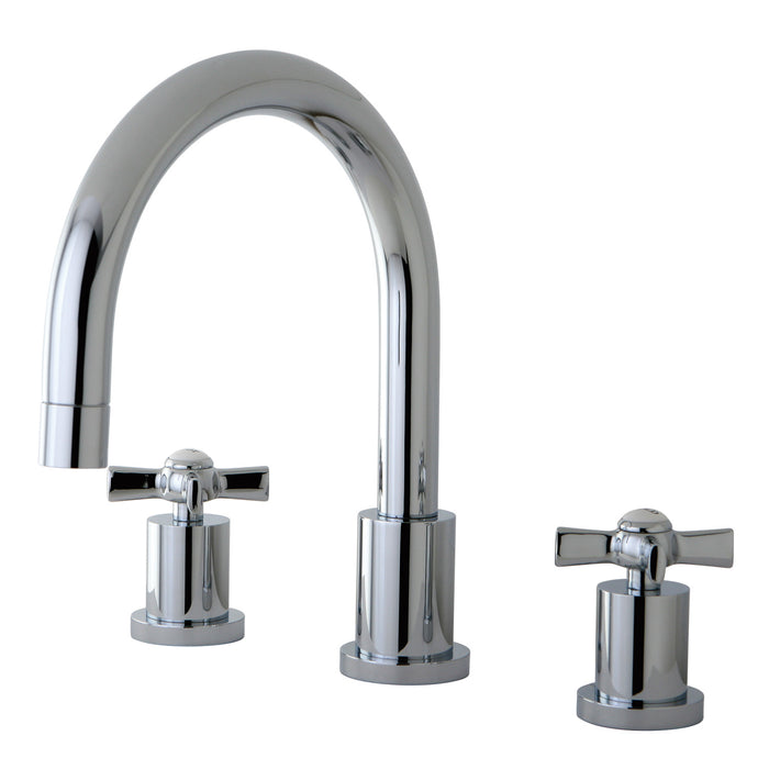Kingston Tulare KS8321ZX - Millennium Two-Handle 3-Hole Deck Mount Roman Tub Faucet, Polished Chrome