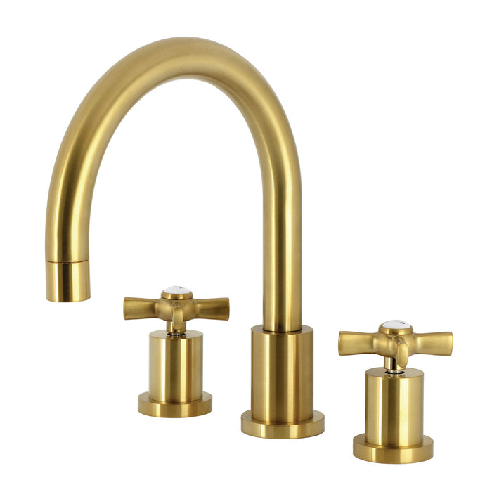 Kingston Tulare KS8327ZX - Millennium Two-Handle 3-Hole Deck Mount Roman Tub Faucet, Brushed Brass