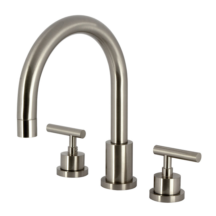Kingston Sona KS8328CML - Manhattan Two-Handle 3-Hole Deck Mount Roman Tub Faucet, Brushed Nickel