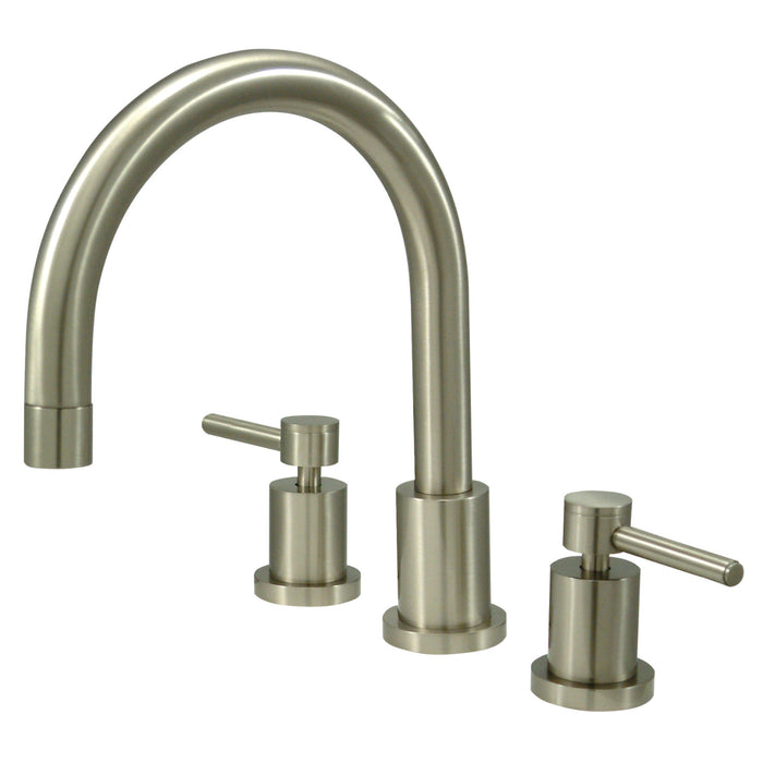 Kingston Sona KS8328DL - Concord Two-Handle 3-Hole Deck Mount Roman Tub Faucet, Brushed Nickel
