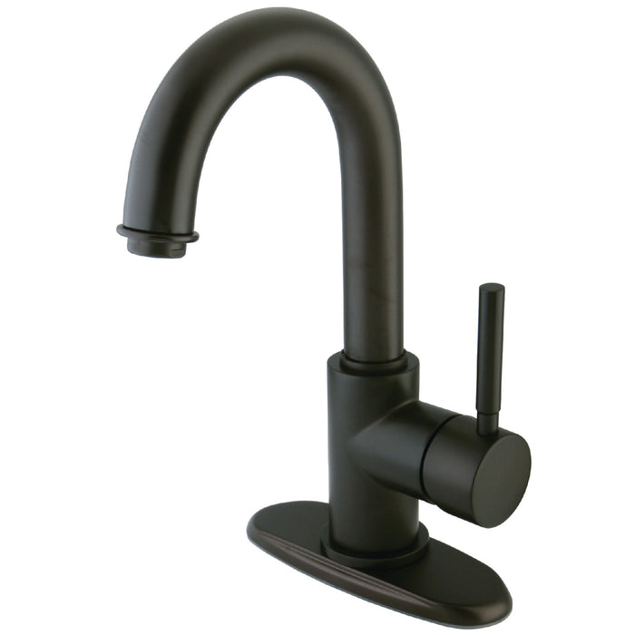 Kingston Concord KS8435DL Single-Handle 1-or-3 Hole Deck Mount 4-Inch Centerset Bathroom Faucet with Push-Up Pop-Up, Oil Rubbed Bronze