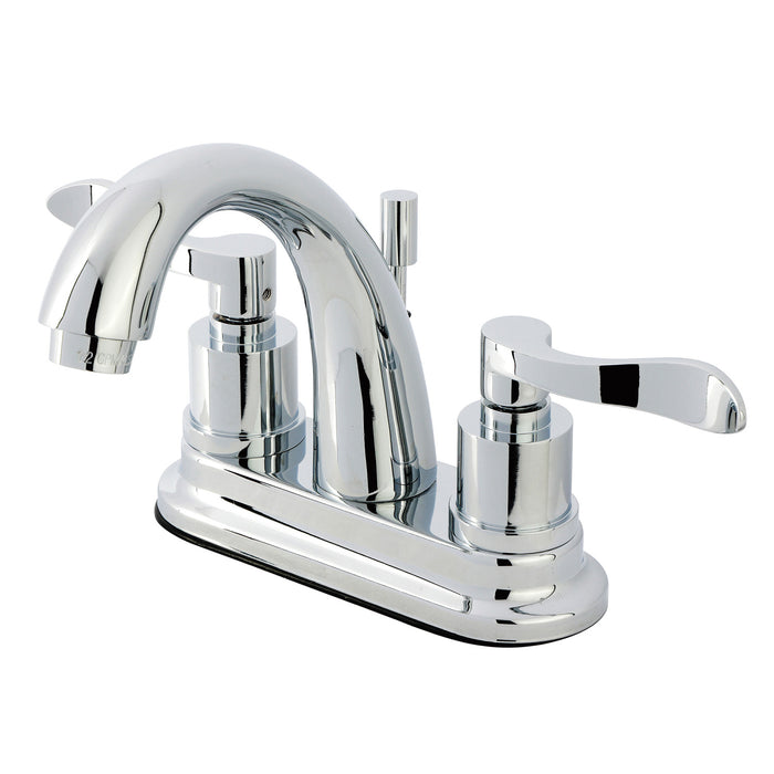 KS8611DFL Two-Handle 3-Hole Deck Mount 4" Centerset Bathroom Faucet with Brass Pop-Up, Polished Chrome