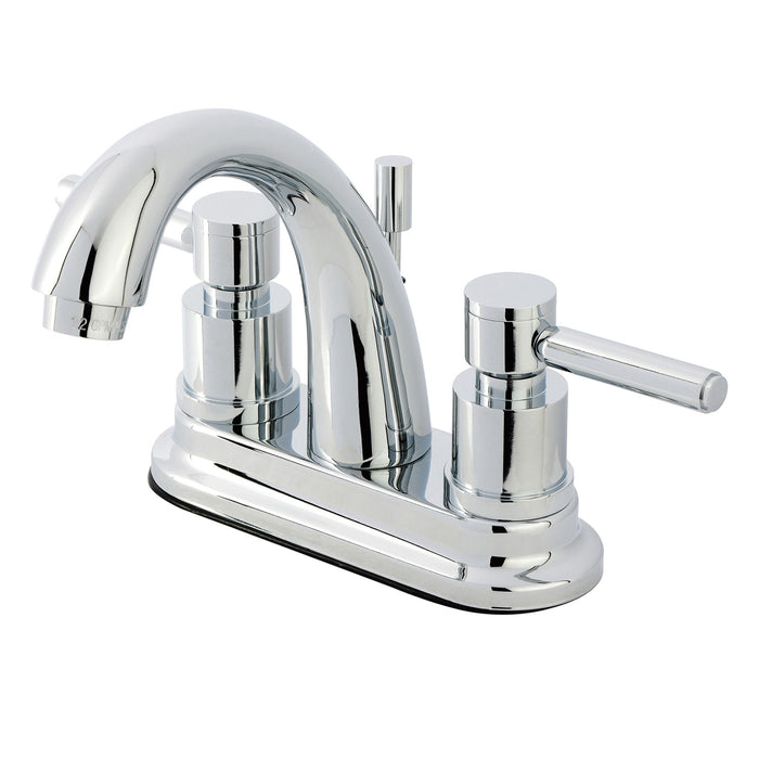 Concord KS8611DL Two-Handle 3-Hole Deck Mount 4" Centerset Bathroom Faucet with Brass Pop-Up, Polished Chrome