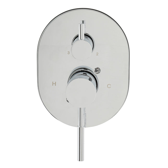 Kingston Concord KS86131DLE Pressure Balanced Shower Valve Trim Kit with 3-Way Diverter, Polished Chrome