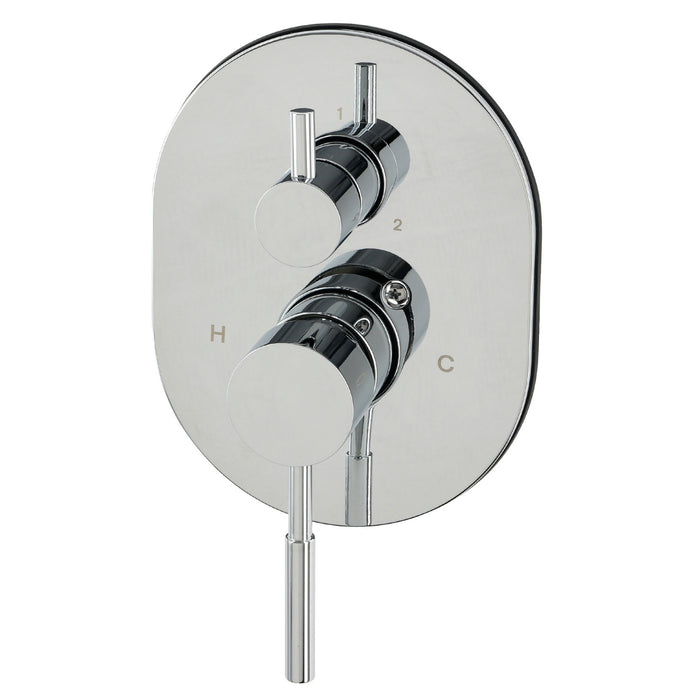 Kingston Concord KS86131DLE Pressure Balanced Shower Valve Trim Kit with 3-Way Diverter, Polished Chrome